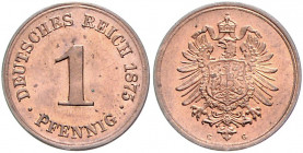 Kaiserreich Kleinmünzen 1 Pfennig 1875 G J. 1. 
kleine Flecken st
