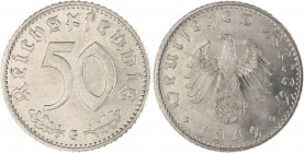 Drittes Reich 50 Pfennig 1942 G J. 372. 
 vz-st