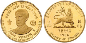 Äthiopien Haile Selassi 1930-1974 10 Dollar 1966 KM 38. 
 PP-