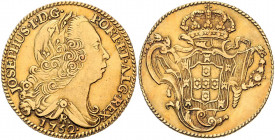 Brasilien Josef 1750-1777 6400 Réis 1752 R Friedb. 65. 
 ss+