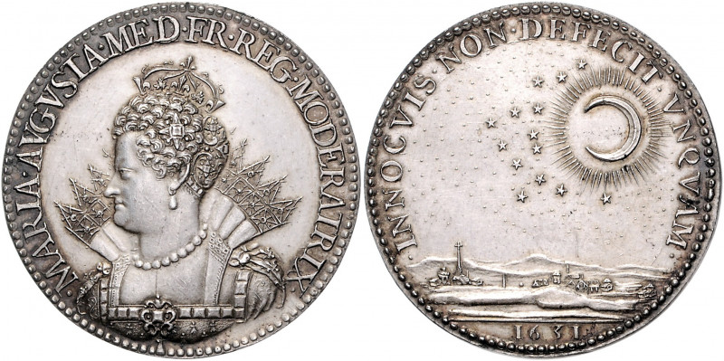 Frankreich Louis XIII. 1610-1643 Silbermedaille 1631 (v. Pierre Regnier) auf sei...