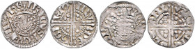Großbritannien Heinrich III. 1216-1272 Lot von 2 Sterling, Long Cross Type mit Zepter 
 ss