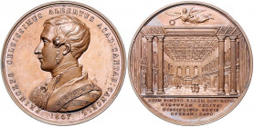 Großbritannien Victoria 1837-1901 Bronzemedaille 1847 (v. J. Peters) auf die Ernennung von Prinz Albert zum Kanzler der Cambridge Universität BHM 2261...