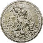 Großbritannien Victoria 1837-1901 Siegel-Abguss o.J. Großes Siegel des Hosenbandordens. St. Georg reitet n.r., mit erhobenem Schwert und schlägt auf d...