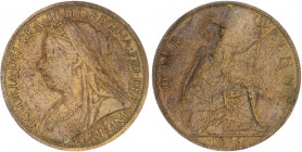 Großbritannien - Lot von 10 Cu-Münzen: 1 Farthing 1751 (KM 581), 1 Farthing 1822 (KM 677), 1 Farthing 1836 (KM 705), 1 Farthing 1875 (KM 753), 1/2 Pen...