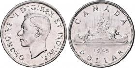 Kanada George VI. 1936-1952 1 Dollar 1945 KM 37. 
kl.Kr. f.vz