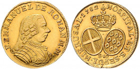 Malta Emmanuel de Rohan 1775-1797 10 Scudi 1782 Friedb. 44. 
Sf. bei 12 Uhr vz