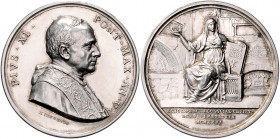 Vatikan Pius XI. 1922-1939 Silbermedaille 1926 AN V (v. Mistruzzi) auf die Gründung des päpstlichen Institutes für christliche Archäologie Bartolotti ...