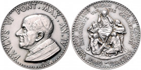 Vatikan Paul VI. 1963-1978 Lot von 2 Stücken: Mattierte Silber- und Bronzemedaille AN IV (v. Minguzzi) auf seinen Einsatz für die Völkerverständigung ...