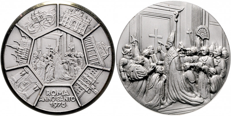 Vatikan Paul VI. 1963-1978 Lot von 6 Kunstmedaillen: Silbermedaille o. J. (v. Cr...