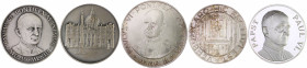 Vatikan Paul VI. 1963-1978 Lot von 5 Silbermedaillen: 2x 1963 auf seinen Amtsantritt, i.Rd: B.H. Mayer Pforzheim 835 (st, je 40,1mm 23,5g), 1964 (v. D...