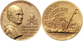 Vatikan Paul VI. 1963-1978 Lot von 3 Stücken: Silbermedaille o.J. (v. Giampaoli) auf das Zweite Vatikanische Konzil, mit Punze 1000 (st 40,0mm 24,6g),...