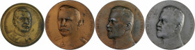 Erster Weltkrieg Lot von 4 Stücken: Verkupferte Zinkmedaille 1917 (v. BHM) General von Emmich / 1914-17 Durch ! (Vs. vgl. Zetzmann 2133, kl. Fleck 60,...