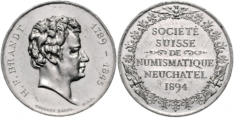 Numismatiker in nummis - Brandt, Henri Francois 1789-1845 Lot von 2 Stücken: Ein...