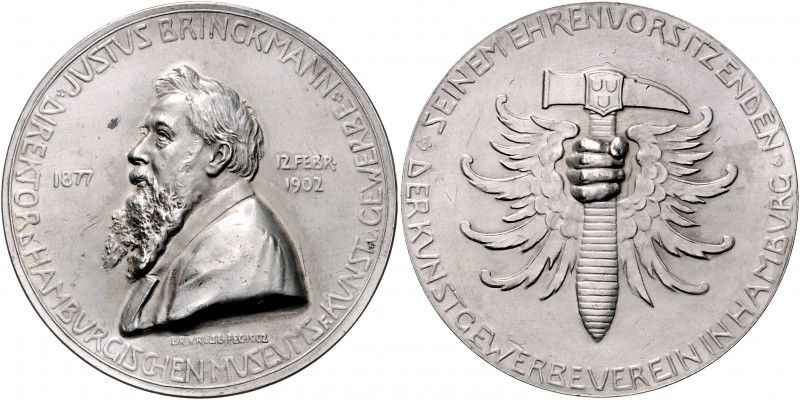 Numismatiker in nummis - Brinckmann, Justus 1843-1915 Versilberte Bronzemedaille...