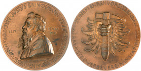 Numismatiker in nummis - Brinckmann, Justus 1843-1915 Bronzemedaille 1902 (v. B. Kruse) auf das 25-jährige Amtsjubiläum des Direktors des Kunstgewerbe...