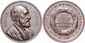 Numismatiker in nummis - Chalon, Renier 1802-1889 Bronzemedaille 1880 (v. Würden) auf das 39. Jubiläum der Kgl. Belgischen Numismatischen Gesellschaft...