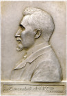 Numismatiker in nummis - Fisch, Paul 1865-1919 Versilberte Bronzeplakette 1905 (v. Devreese) von seinen Freunden Schmidt -. 
49,4x69,9mm 59,0g vz-st