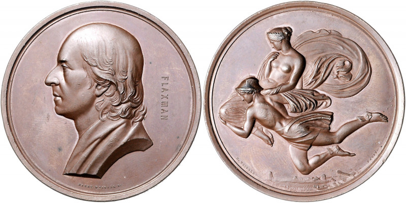 Numismatiker in nummis - Flaxman, John 1755-1826 Bronzemedaille o.J. (v. Weigall...