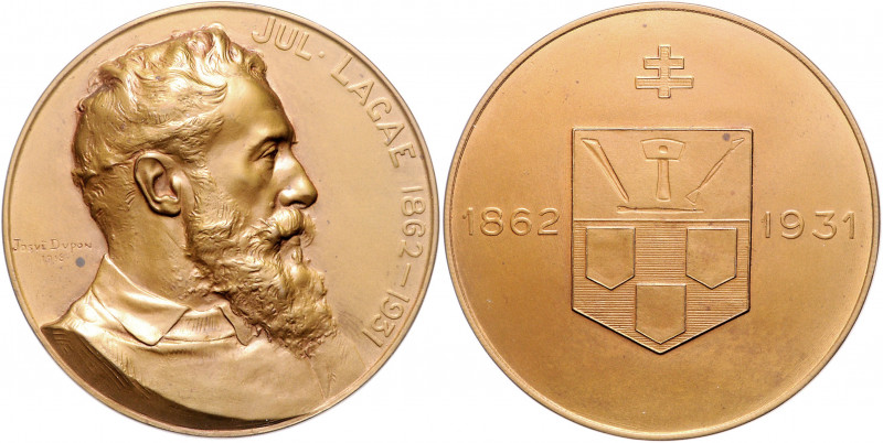 Numismatiker in nummis - Lagae, Julius 1862-1931 Bronzemedaille 1931 (v. J. Dupo...