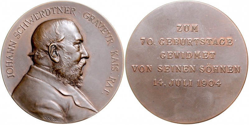 Numismatiker in nummis - Schwerdtner, Johann 1834-1920 Bronzemedaille 1904 (v. C...