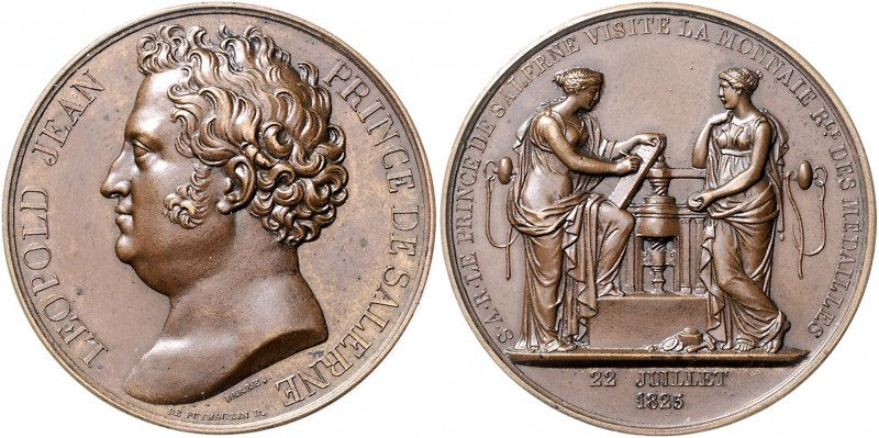 Numismatik in nummis - Münztechnik-Prägewerkzeuge Bronzemedaille 1825 (v. Barre/...