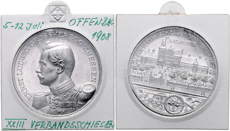 Schützenmedaillen - Lot von 3 Weißmetallmedaillen: 1894 auf das XI. Deutsche Bun...