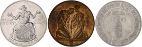 Allgemeine Medaillen Lot von 6 Stücken (v. Hörnlein): 1923 Wucherer-Medaille in Alu und Bronze, Alu-Medaille 1925 Erinnerung an Deutschlands schlimmst...