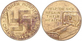 Allgemeine Medaillen Bronzemedaille o.J. (v. Whitehead-Hoag, USA) HELP THE SICK REGAIN THEIR HEALTH Krankenbett / SYDENHAM HOSPITAL - CHARITY LUCK PIE...