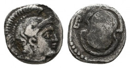Greek AR Silver Obol, Ca. 350-300 BC..

Weight: 0.6 gr
Diameter: 8 mm