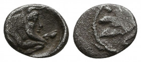 Greek AR Silver Obol, Ca. 350-300 BC..

Weight: 0.7 gr
Diameter: 10 mm