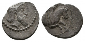 Greek AR Silver Obol, Ca. 350-300 BC..

Weight: 0.6 gr
Diameter: 11 mm
