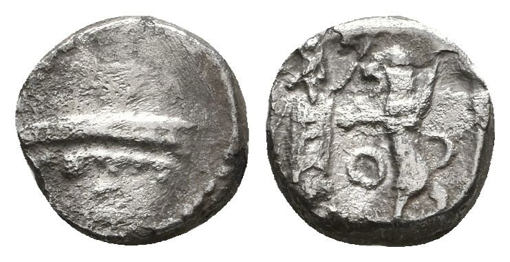 Greek AR Silver Obol, Ca. 350-300 BC..

Weight: 0.7 gr
Diameter: 8 mm