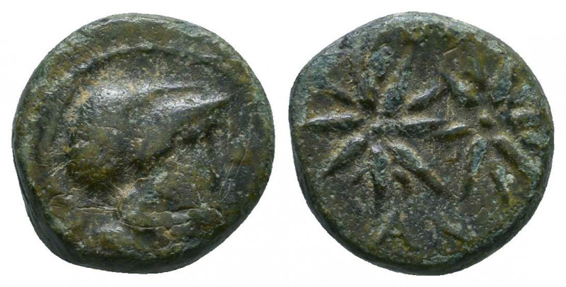 Greek Coins. 306-283 BC. Æ 

Weight: 3.1 gr
Diameter: 13 mm