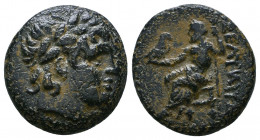 Greek Coins. 306-283 BC. Æ 

Weight: 4.8 gr
Diameter: 18 mm