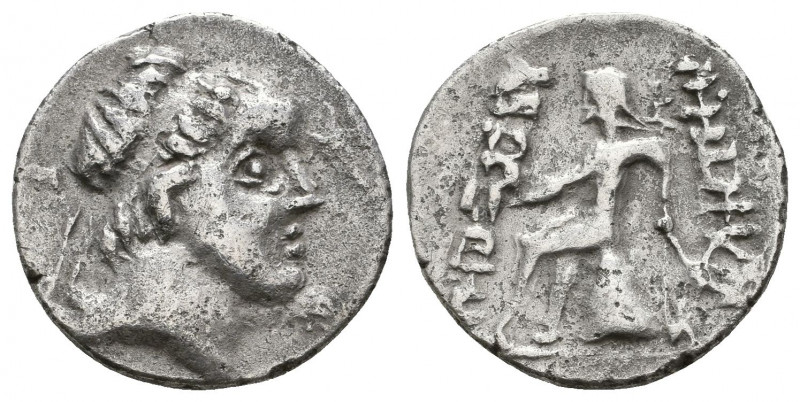 SELEUKID KINGS of SYRIA. 152-145 BC. AR Drachm

Weight: 3.2 gr
Diameter: 18 mm