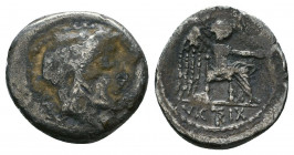 Roman Republic. 89 BC. AR Quinarius

Weight: 1.9 gr
Diameter: 14 mm