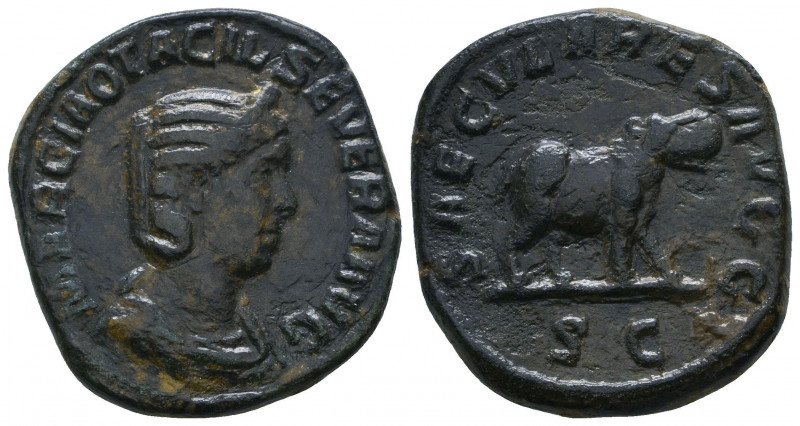 OTACILIA SEVERA (Augusta, 244-249). Sestertius. Rome.
Obv: MARCIA OTACIL SEVERA ...