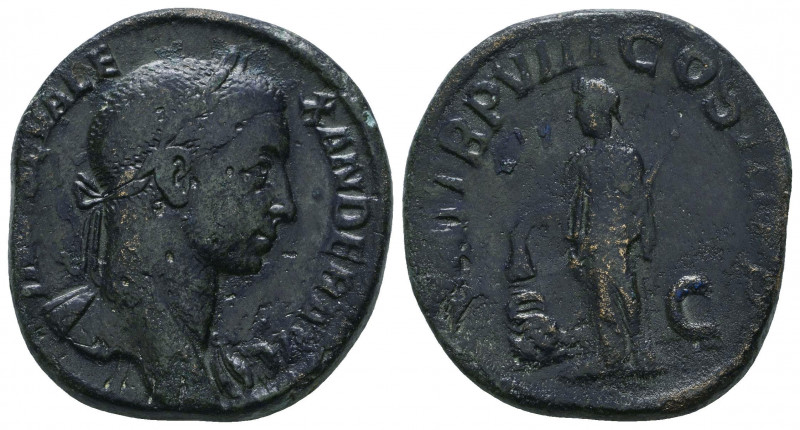 Severus Alexander Æ Sestertius. Rome, AD 229. 
IMP SEV ALEXANDER AVG, laureate h...