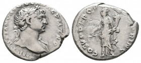 Trajan. AD 98-117. AR Denarius

Weight: 3.3 gr
Diameter: 18 mm