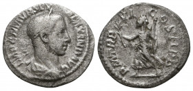 Severus Alexander AR Denarius. Rome, AD 231-235. 

Weight: 2.2 gr
Diameter: 19 mm