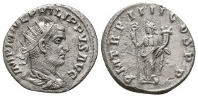 Philip I. AD 244-249. AR Antoninianus 

Weight: 3.2 gr
Diameter: 21 mm