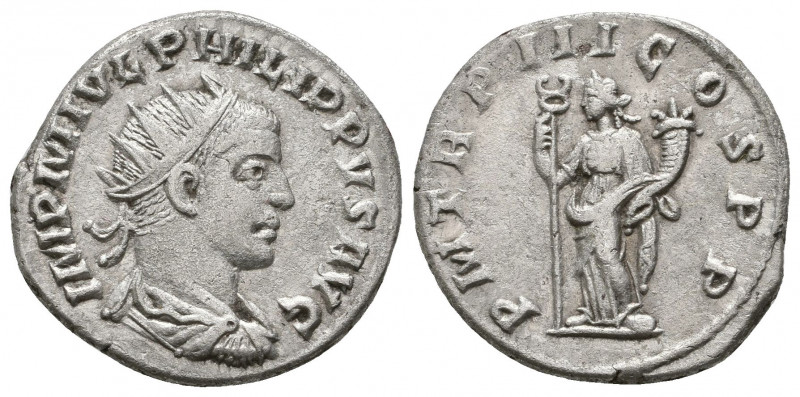 Philip I. AD 244-249. AR Antoninianus 

Weight: 4.5 gr
Diameter: 21 mm