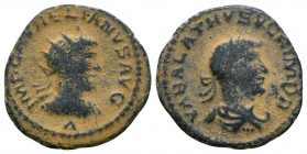 VABALATHUS, 270-272 AD. Silvered AE Antoninianus

Weight: 2.7 gr
Diameter: 19 mm