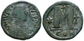 Justinian I. 527-565. Æ Follis

Weight: 15.0 gr
Diameter: 31mm