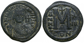 Justinian I. 527-565. Æ Follis

Weight: 22.4 gr
Diameter: 38 mm