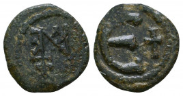 Justinian I. 527-565. Æ Nummi

Weight: 1.6 gr
Diameter: 14 mm