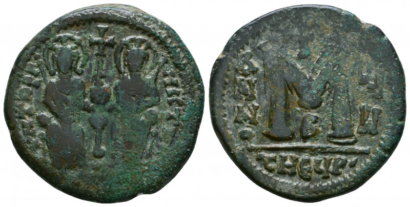 JUSTIN II. 565-578 AD. Æ Follis

Weight: 15.4 gr
Diameter: 31 mm