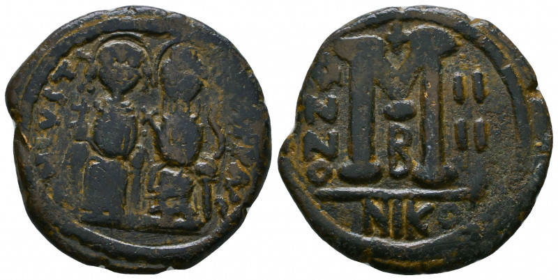 JUSTIN II. 565-578 AD. Æ Follis

Weight: 13.0 gr
Diameter: 31 mm