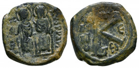 JUSTIN II. 565-578 AD. Æ Half Follis

Weight: 6.3 gr
Diameter: 20 mm